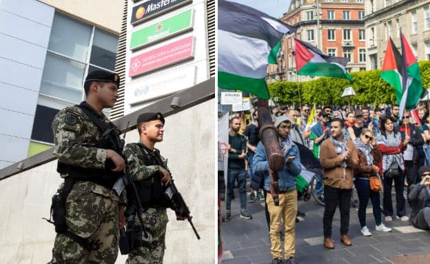 שגרירות ישראל הפגנה פרו-פלסטינית